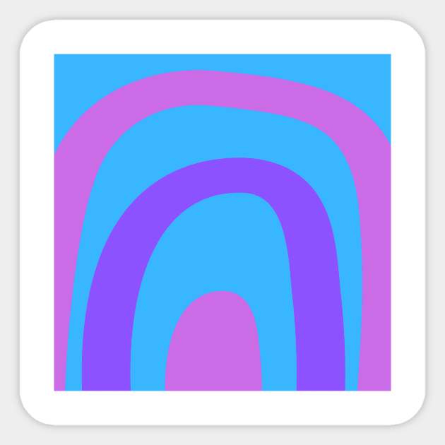 Boho purple pastel rainbow pattern Sticker by Word and Saying